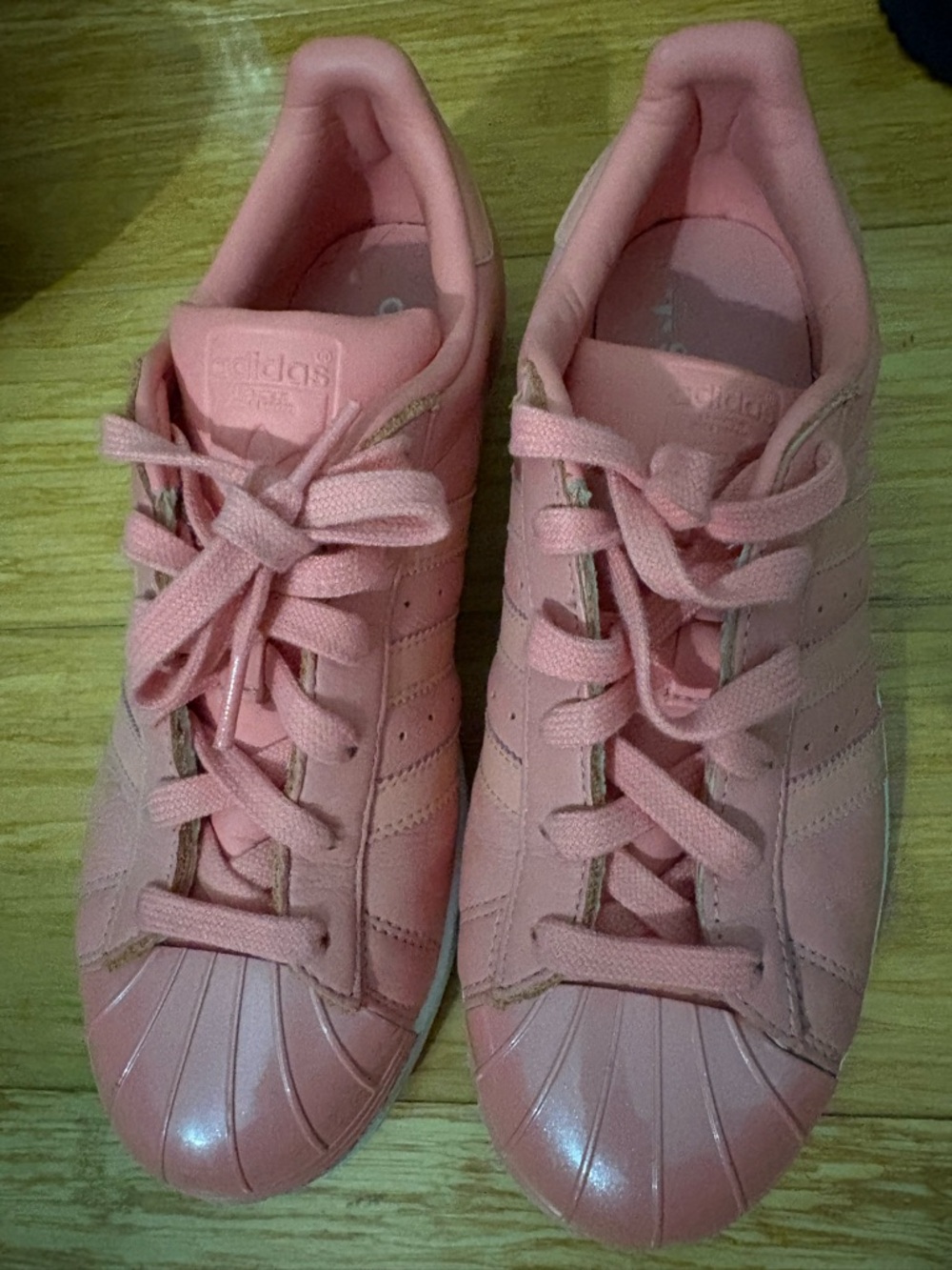 Pink Adidas Superstar- Size 8 Womens